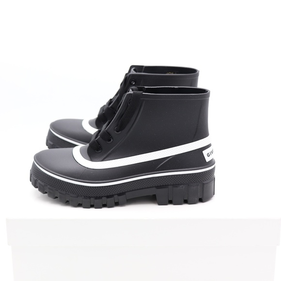 New Givenchy Paris Glaston Laced Ankle Rainboots - Picture 3 of 8